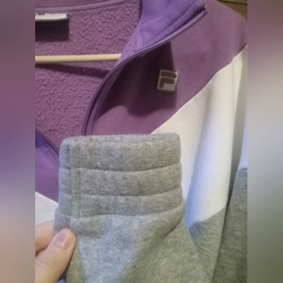 Fila 90s Multicolor Stripped Pullover Zipper Collar Sweater - Picture 2 of 5